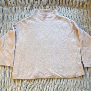 Eileen Fisher Blush Cashmere Mock Neck Sweater